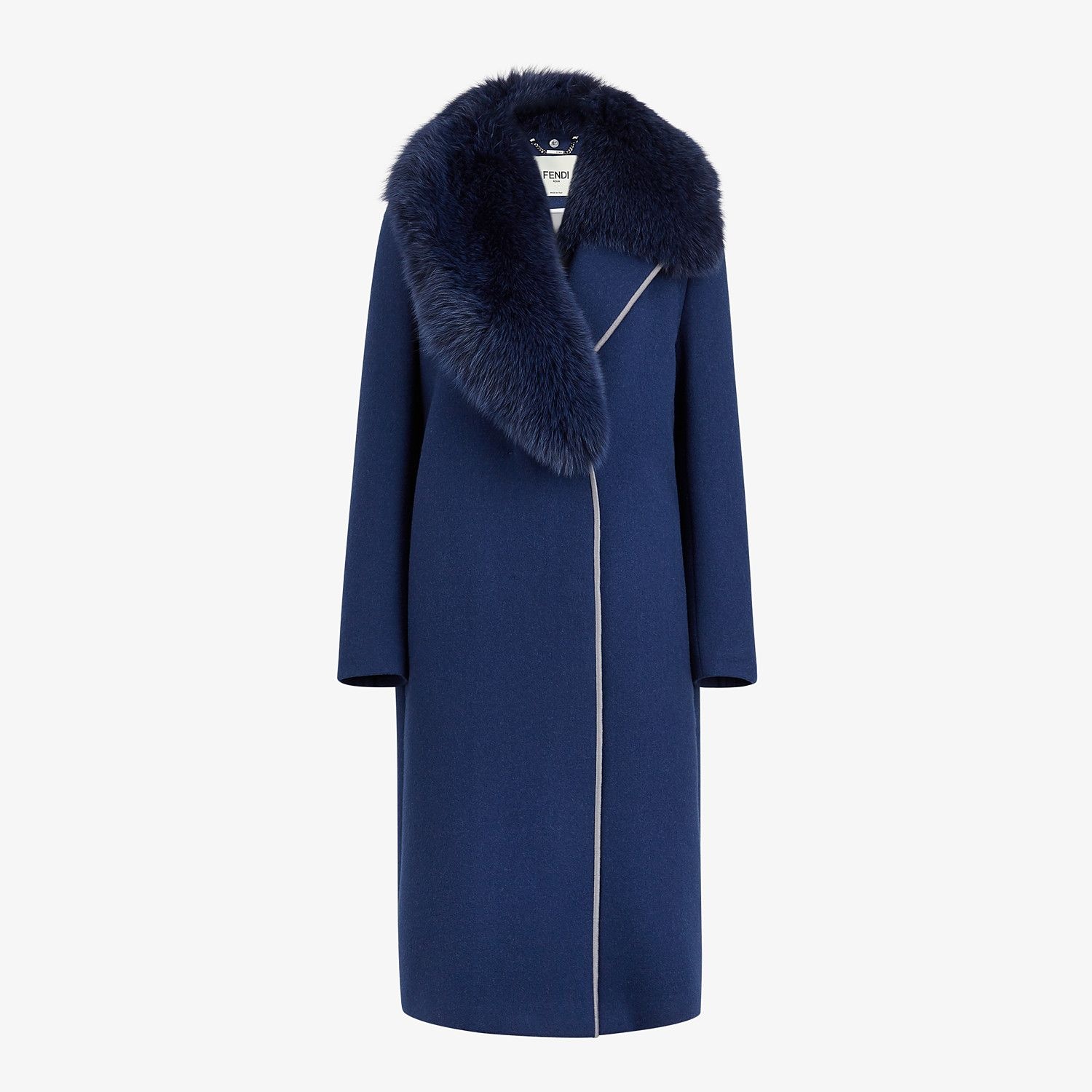 Blue wool coat - 1