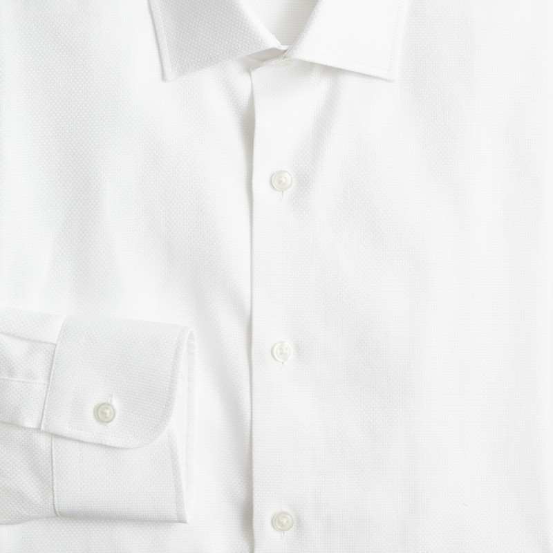 Slim-fit Ludlow Premium fine cotton dress shirt in dobby 7