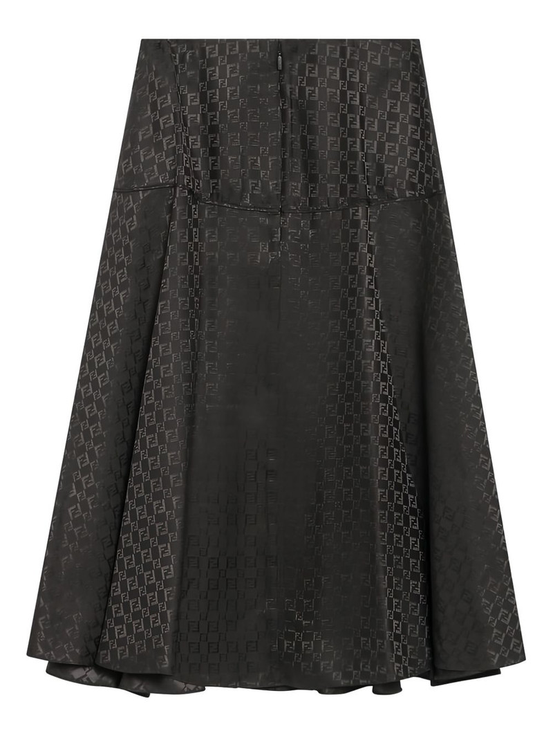 FENDI FF-jacquard midi skirt outlook