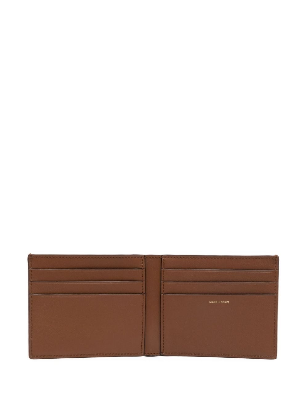 woven leather bi-fold wallet - 3