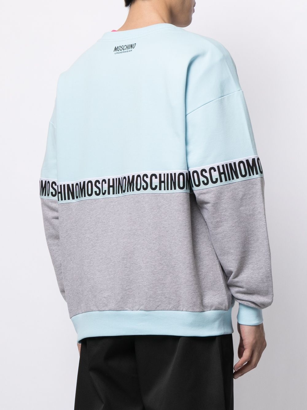 colour-block logo-band sweatshirt - 4