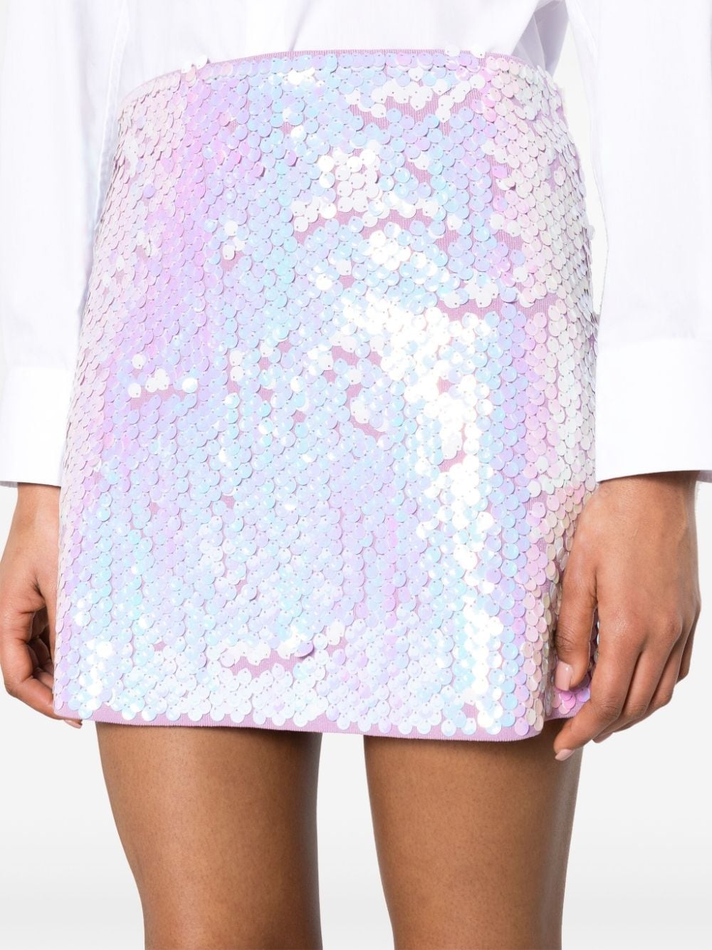 sequin-embellished knitted skirt - 5