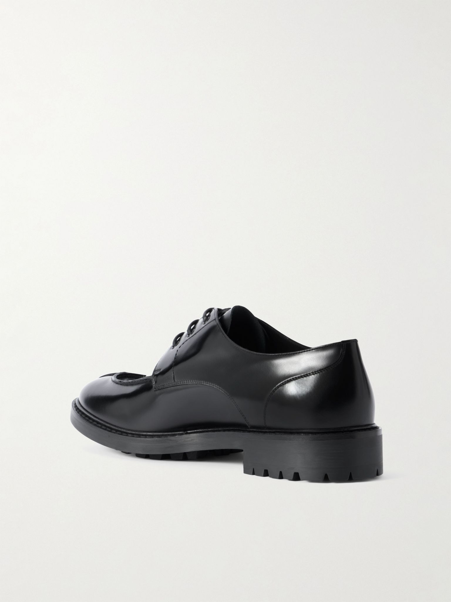 Lino Leather Derby Shoes Black - 4