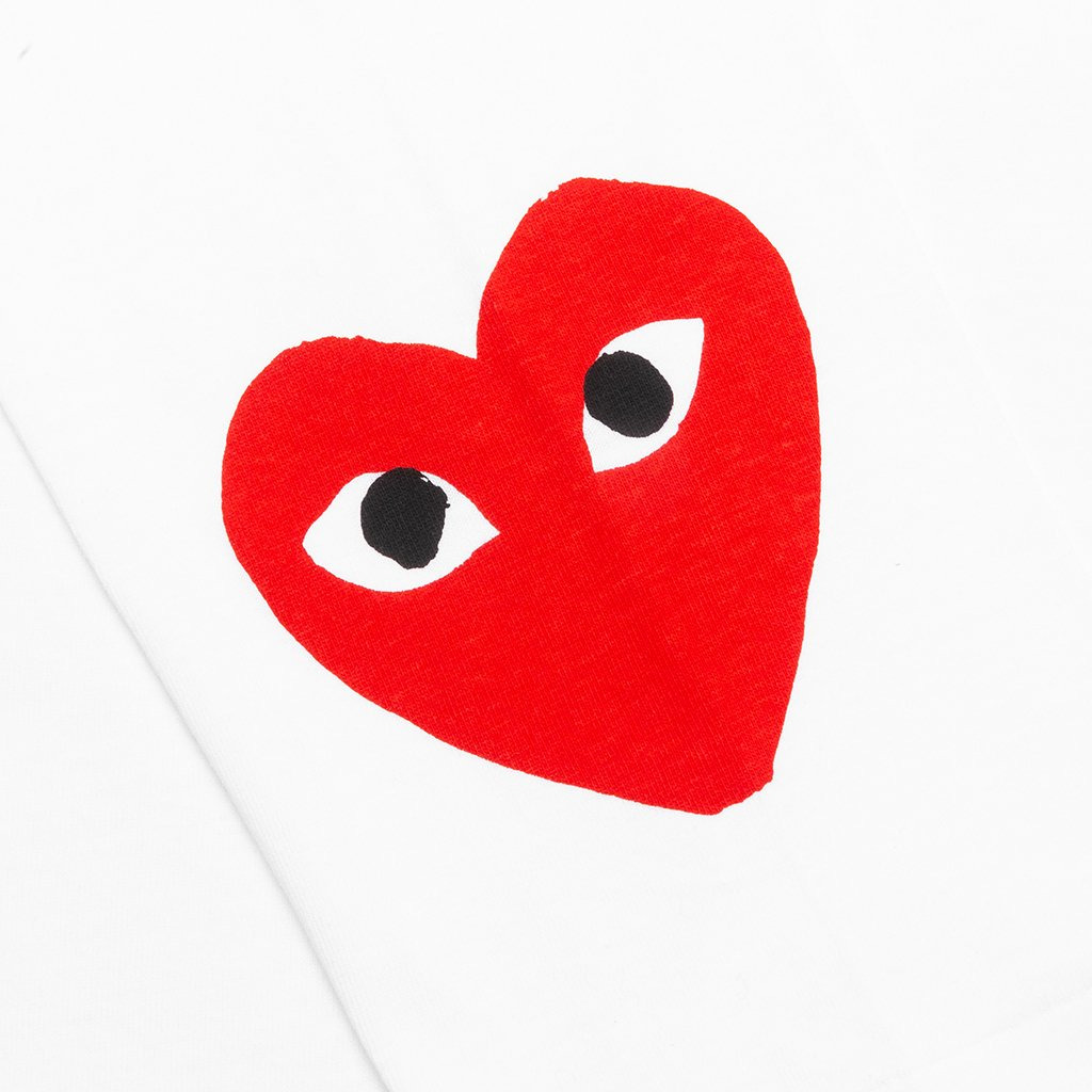 COMME DES GARCONS PLAY PRINTED SLEEVE L/S - WHITE - 4