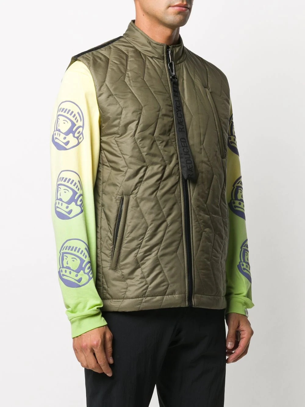 zip-up quilted gilet  - 3