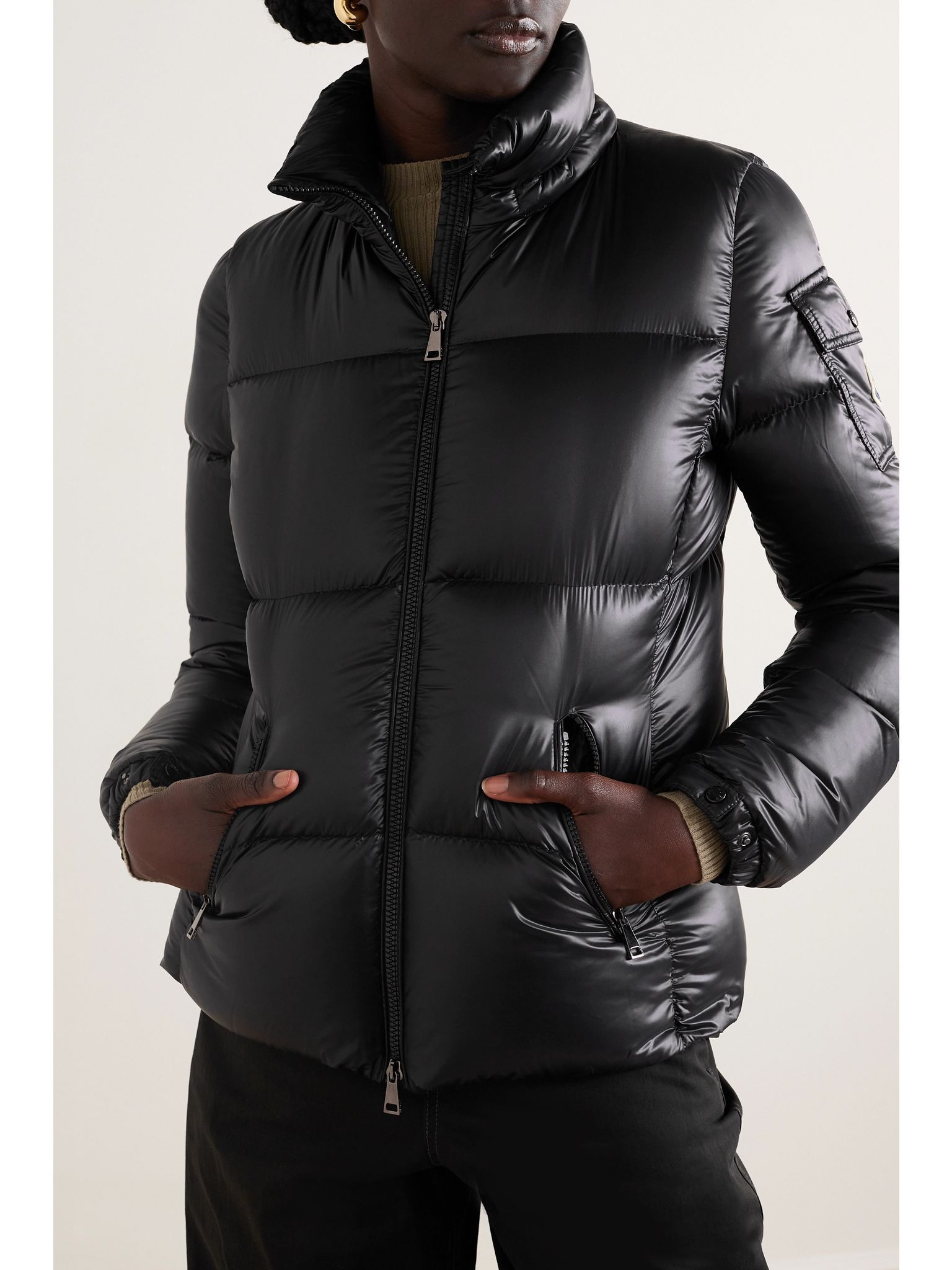 Fourmine hooded quilted shell down jacket Black - 3