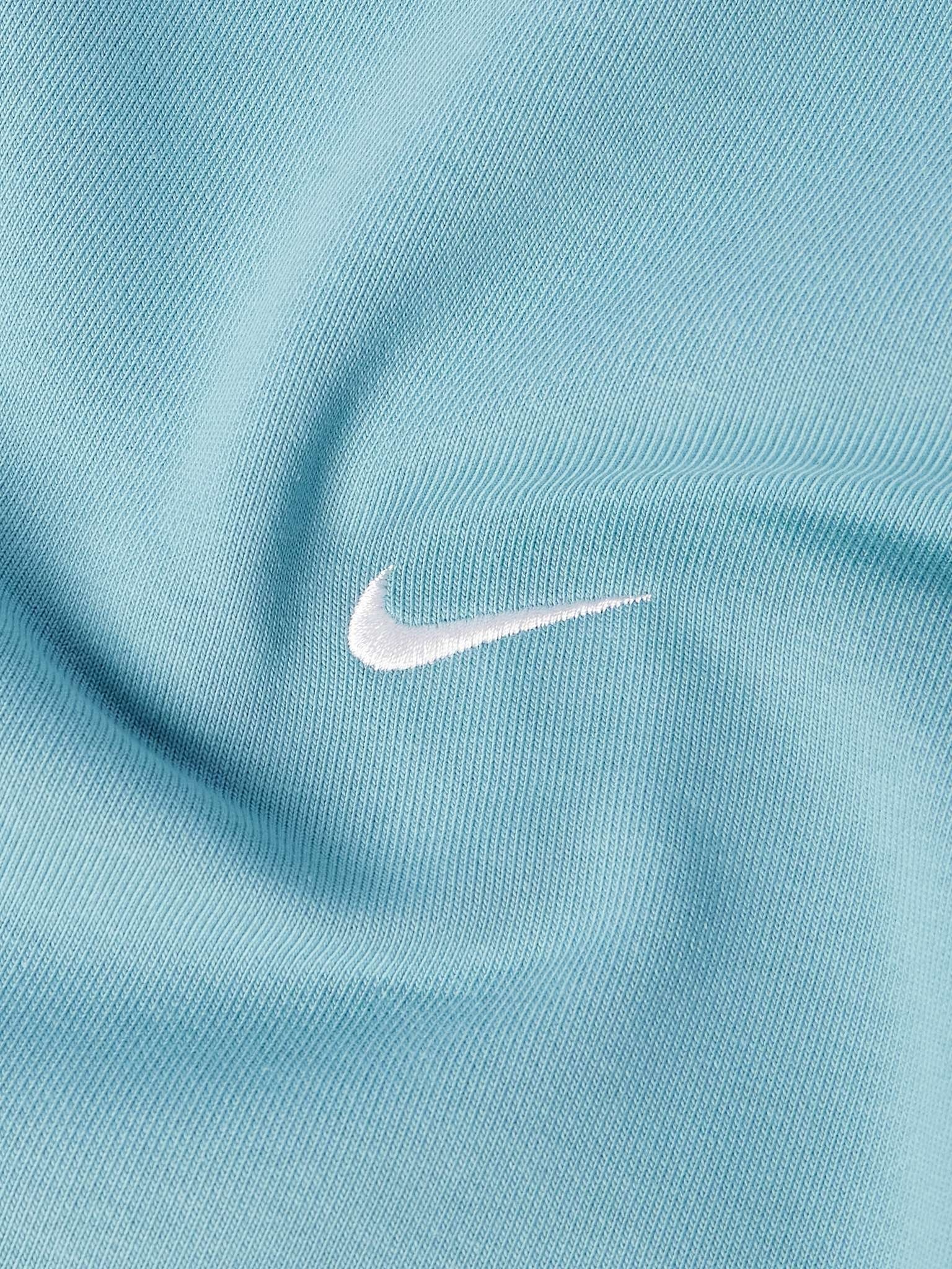 Solo Swoosh Logo-Embroidered Cotton-Blend Jersey Hoodie - 4