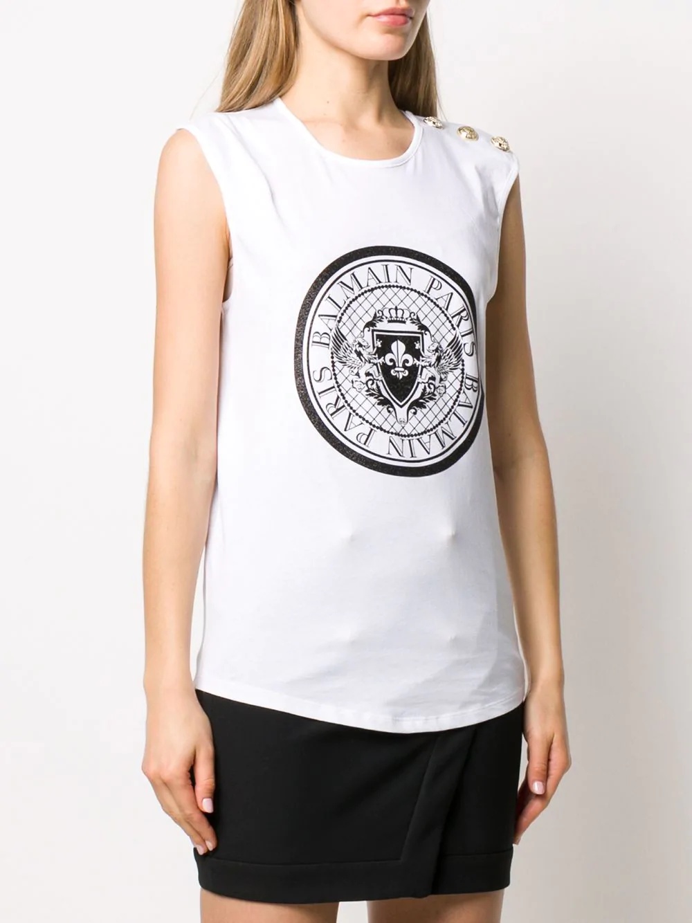 glitter logo tank top - 3