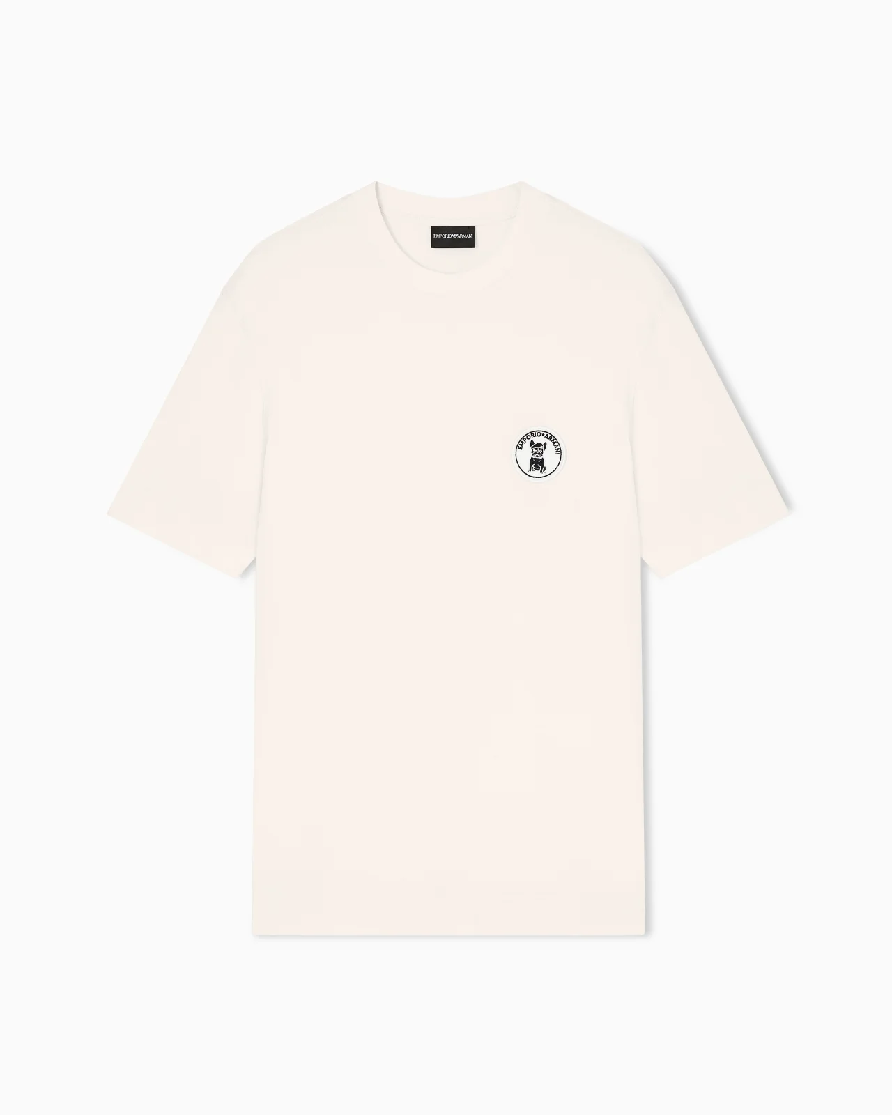 LYOCELL-BLEND JERSEY T-SHIRT WITH FRENCH BULLDOG PATCH - 1