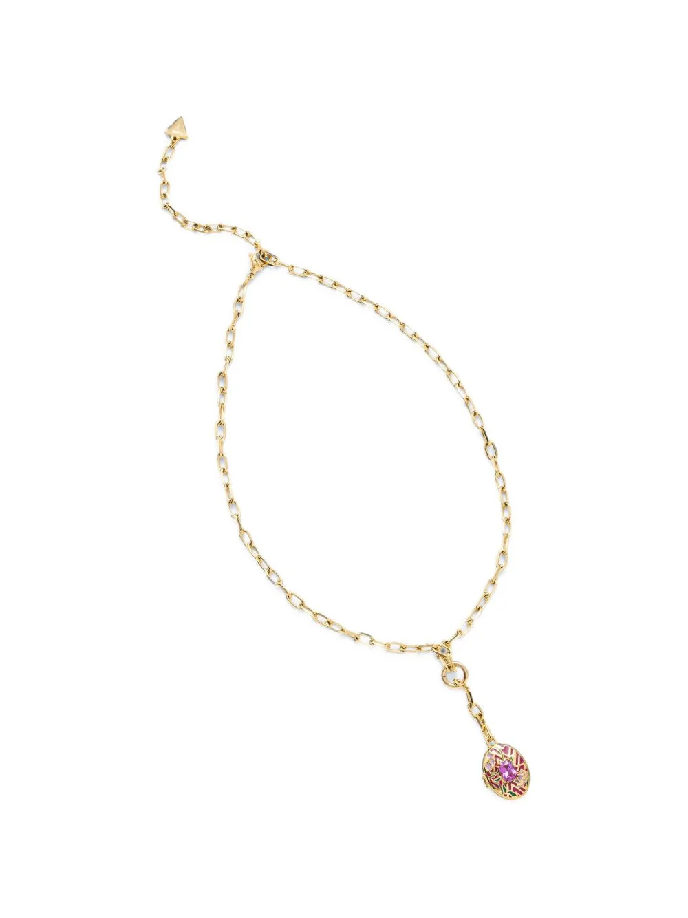 gold pink Sakura Secret charm necklace - 1