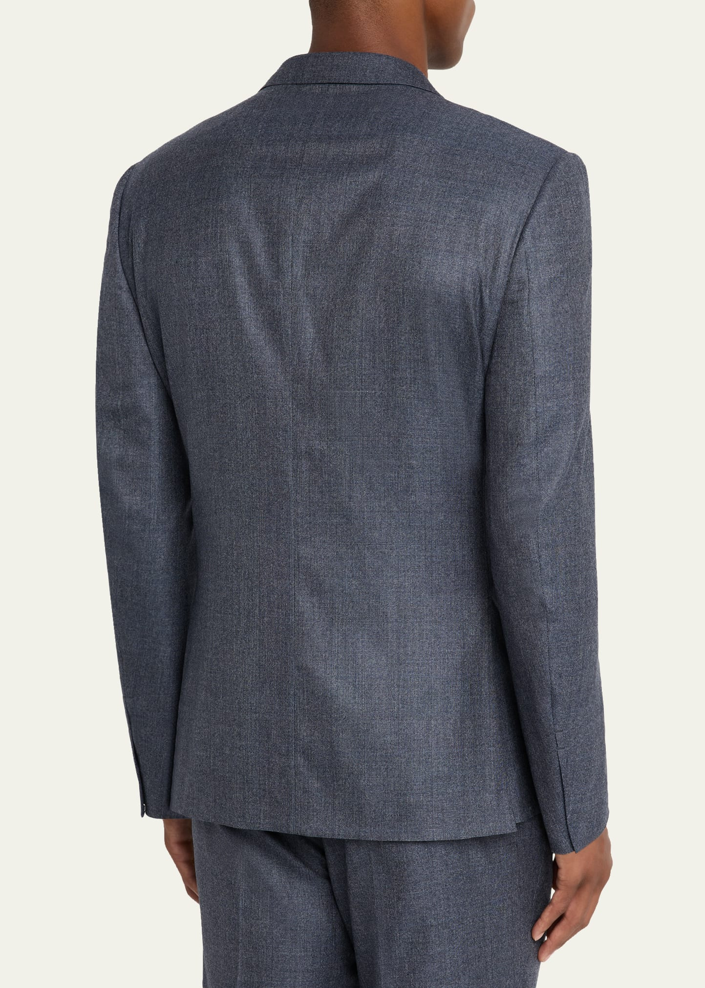 Men's Wool Tonal Plaid Two-Piece Suit - 7
