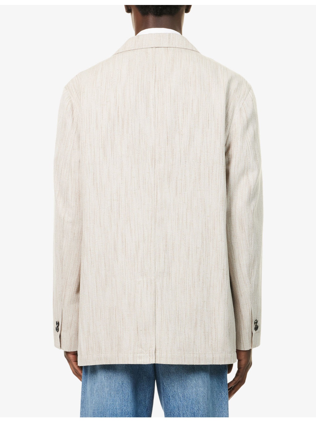 Textured Single-Breasted Woven Jacket - 4