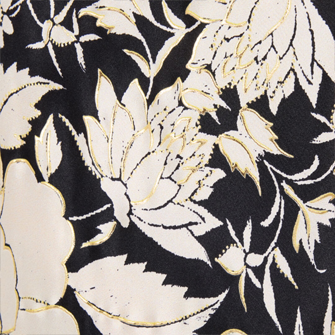Pure Silk Pants with Floral Print - 5