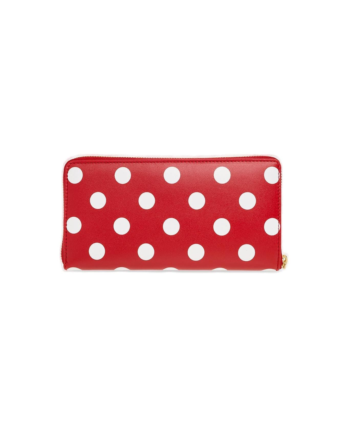 Polka Dot Printed Zip-around Wallet - 2