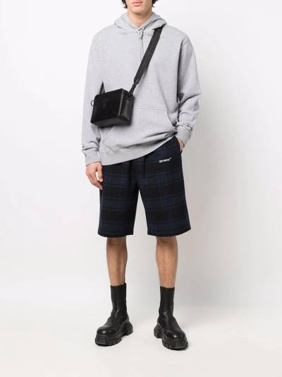 Off-White Arrows logo-print tartan shorts outlook