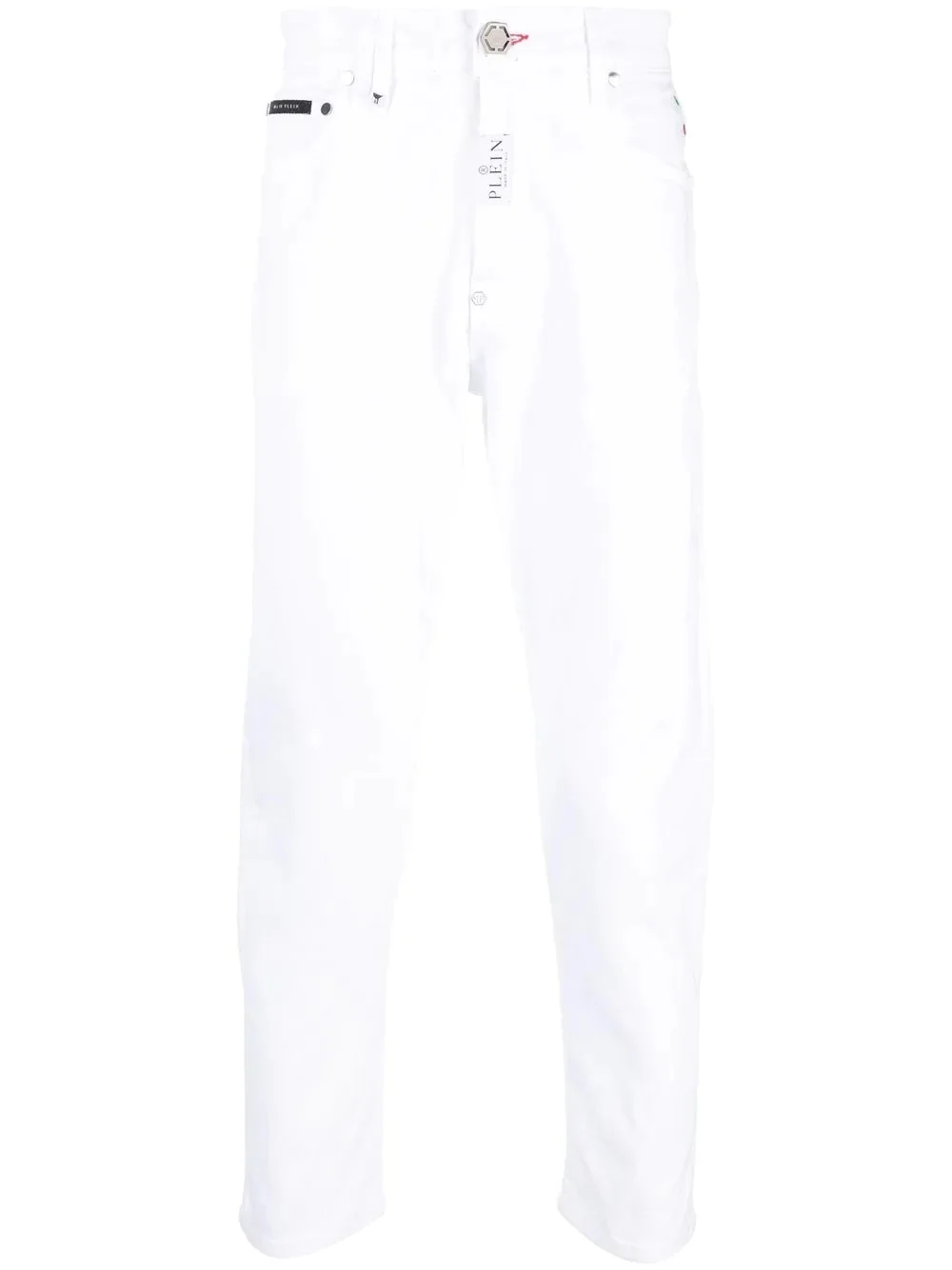 straight-leg mid-rise jeans - 1