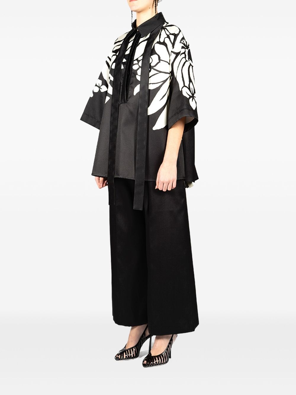Printed Mikado trousers - 3