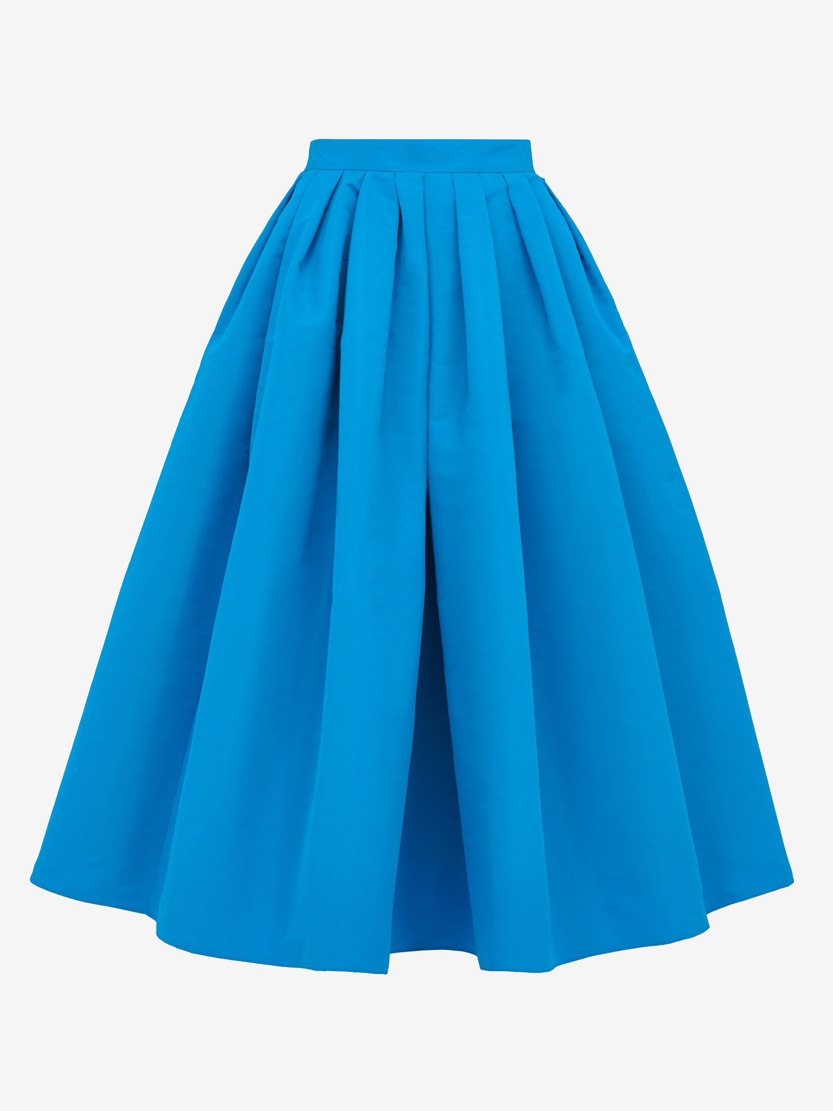 Women's Pleated Midi Skirt in Lapis Blue - 1