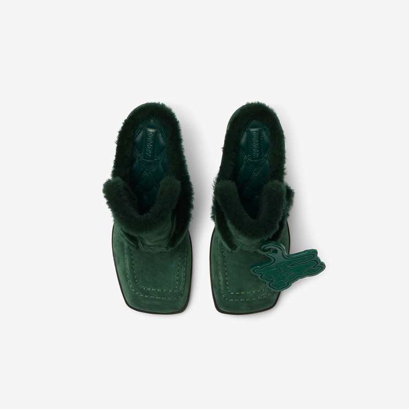 Suede and Shearling Highland Mules 5