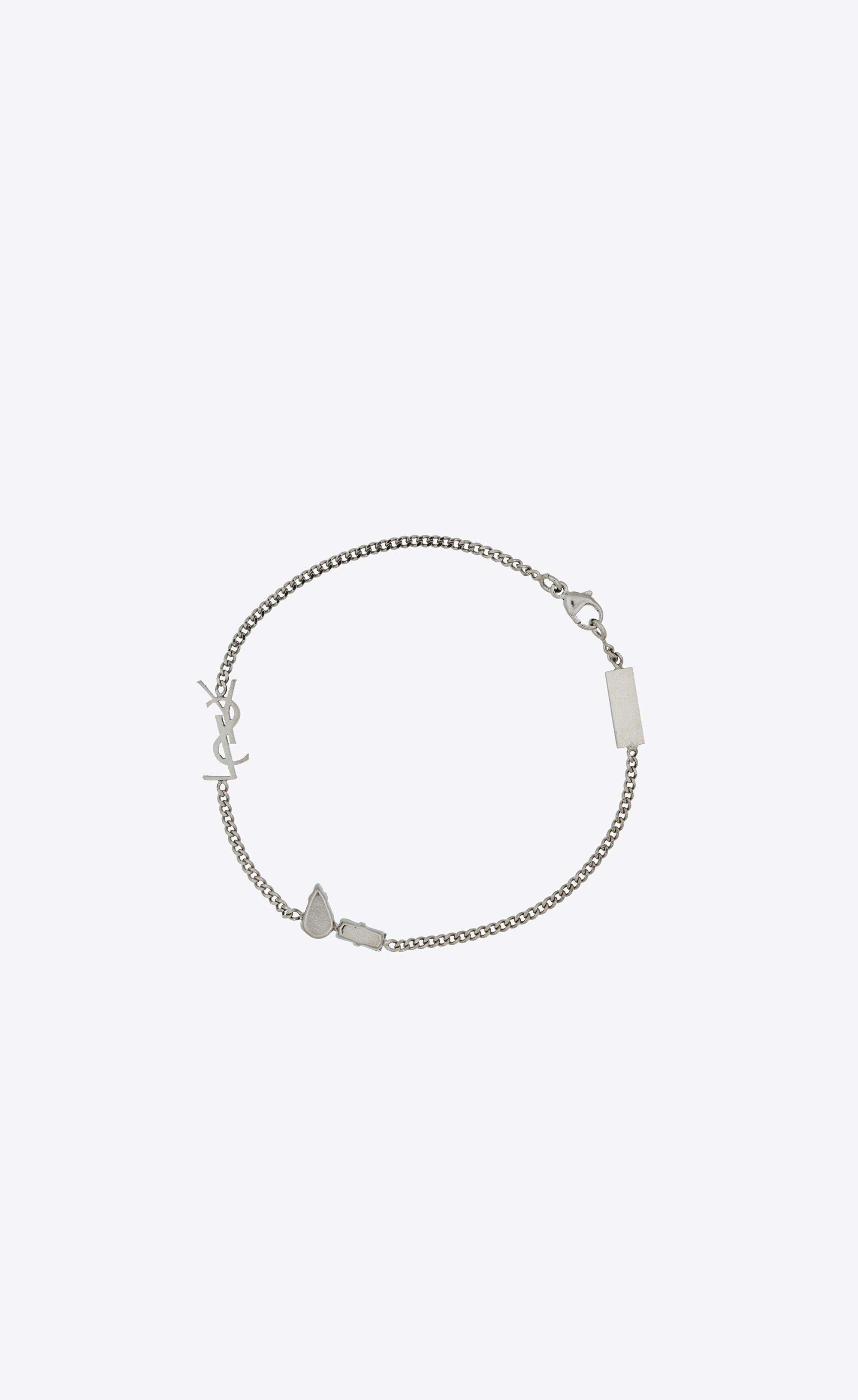 opyum charm bracelet in metal and rhinestone - 2