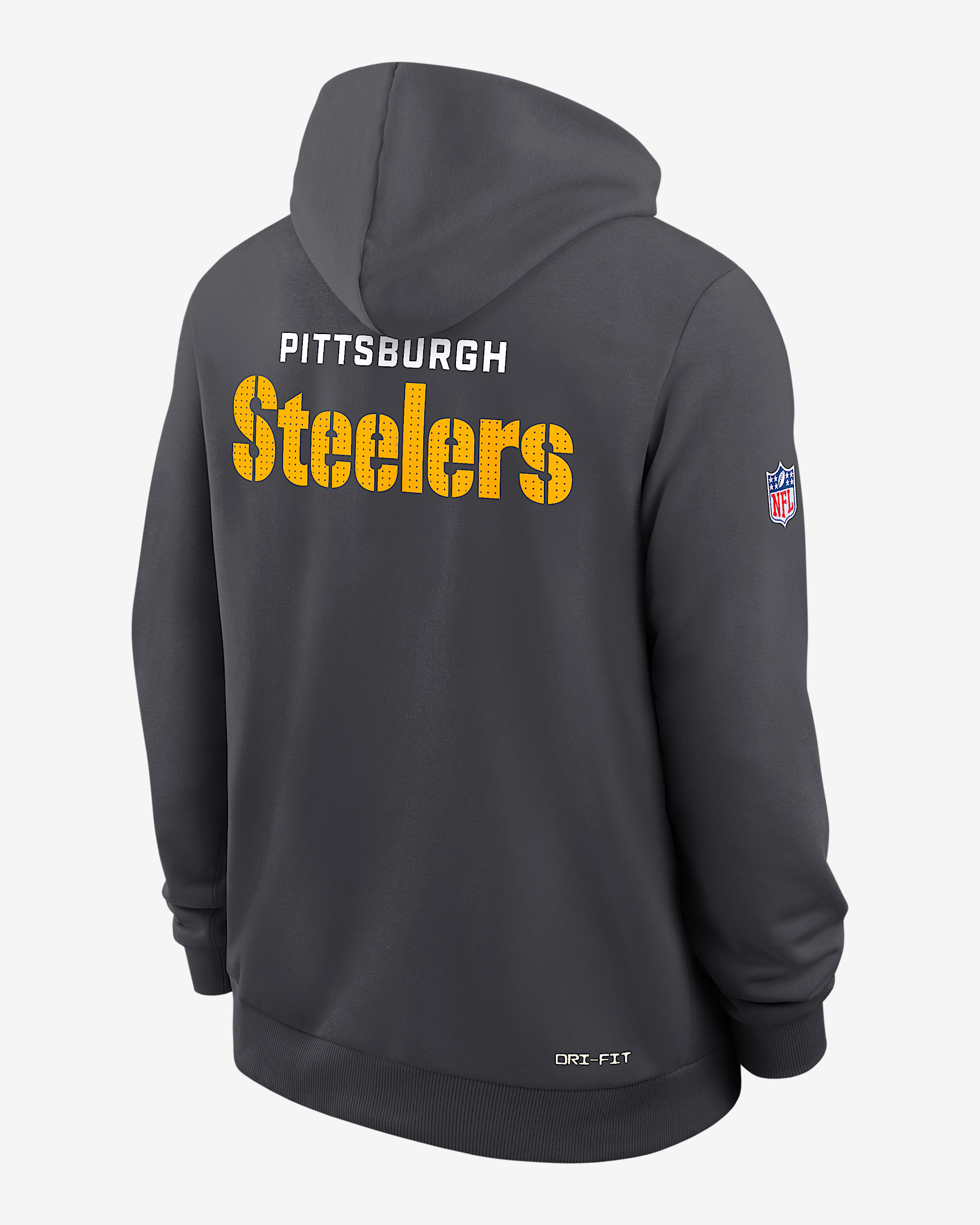 Pittsburgh Steelers Initial Home Sideline Men's Nike Dri-FIT NFL Pullover Hoodie - 2