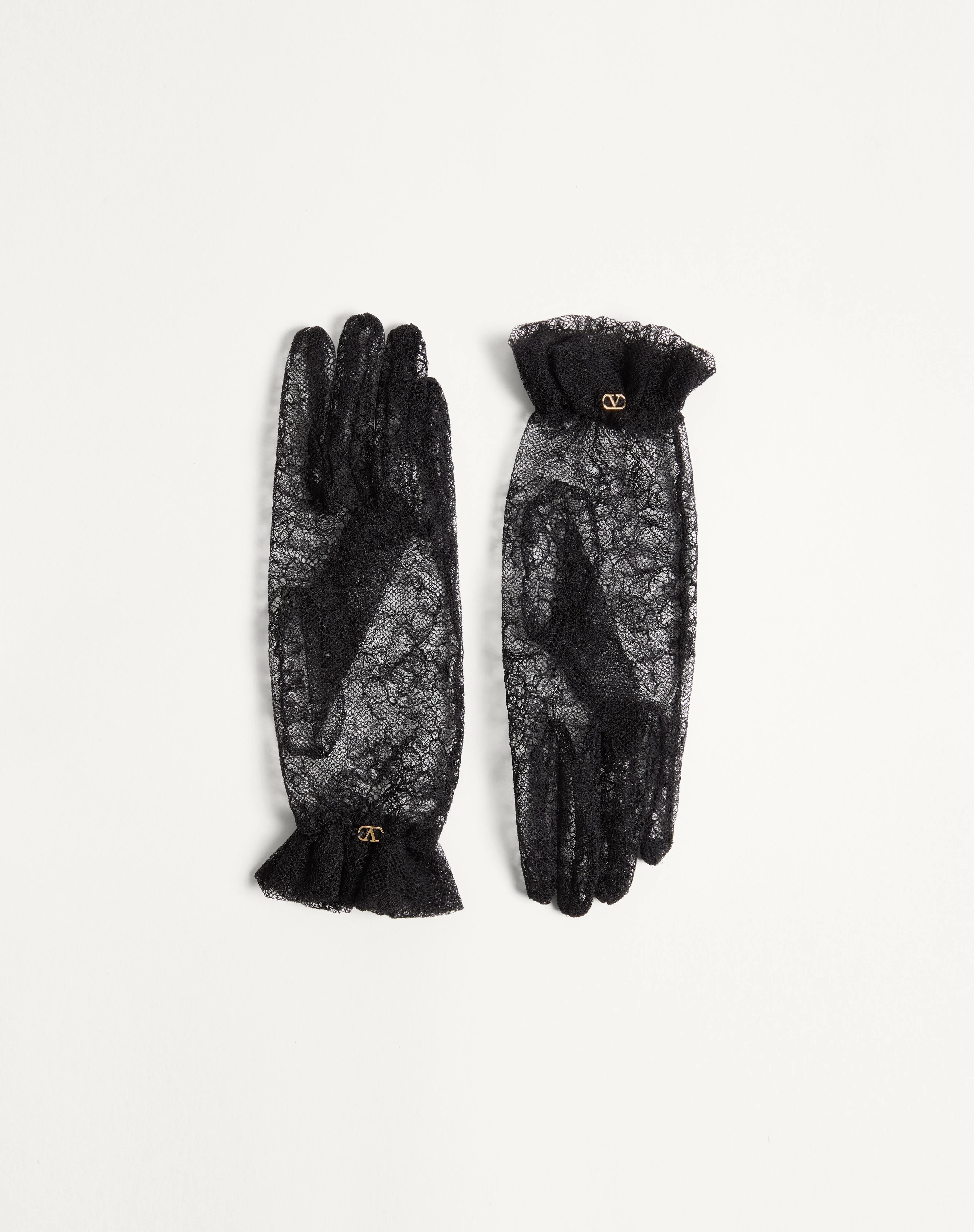 VLOGO SIGNATURE LACE GLOVES - 1