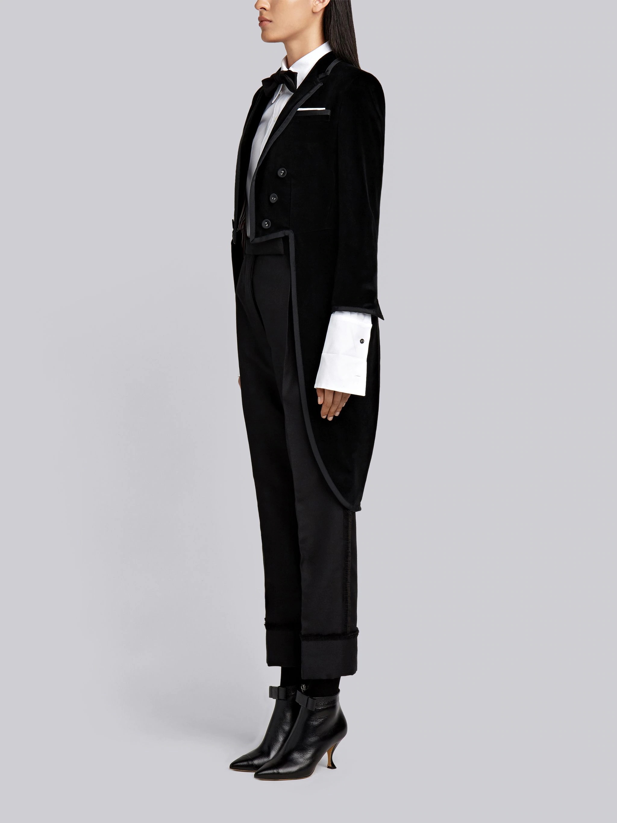 Tonal Grosgrain-tipped Tailcoat In Velvet - 3