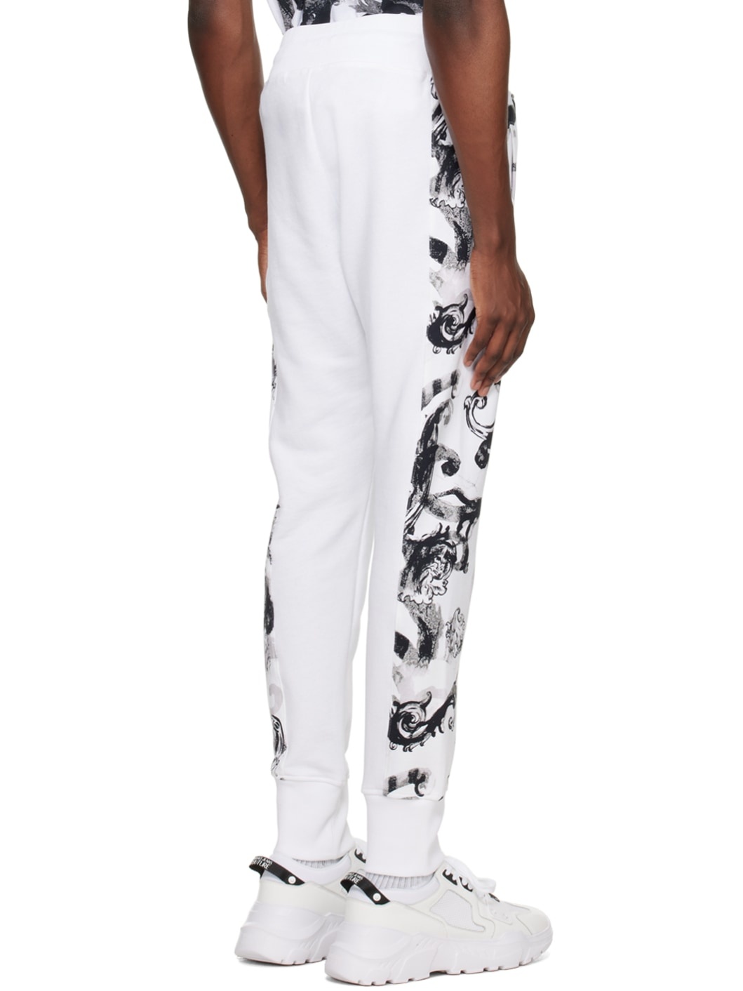 White Watercolour Couture Sweatpants - 3
