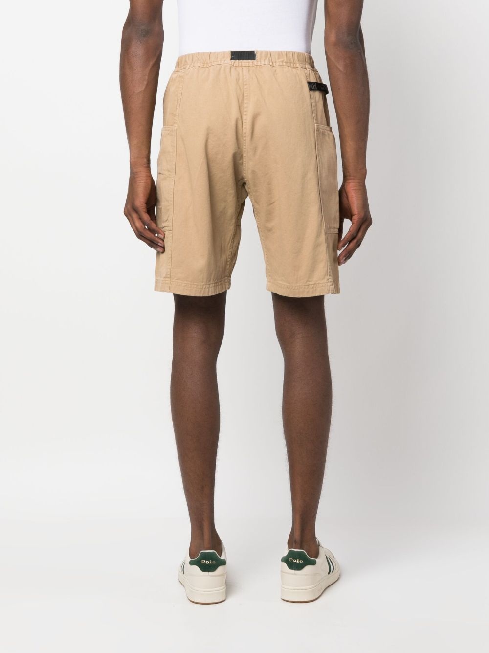 buckled-waist cotton shorts - 4