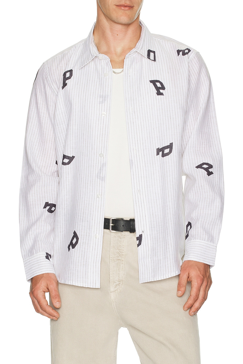 Letters Striped Pop Shirt - 4