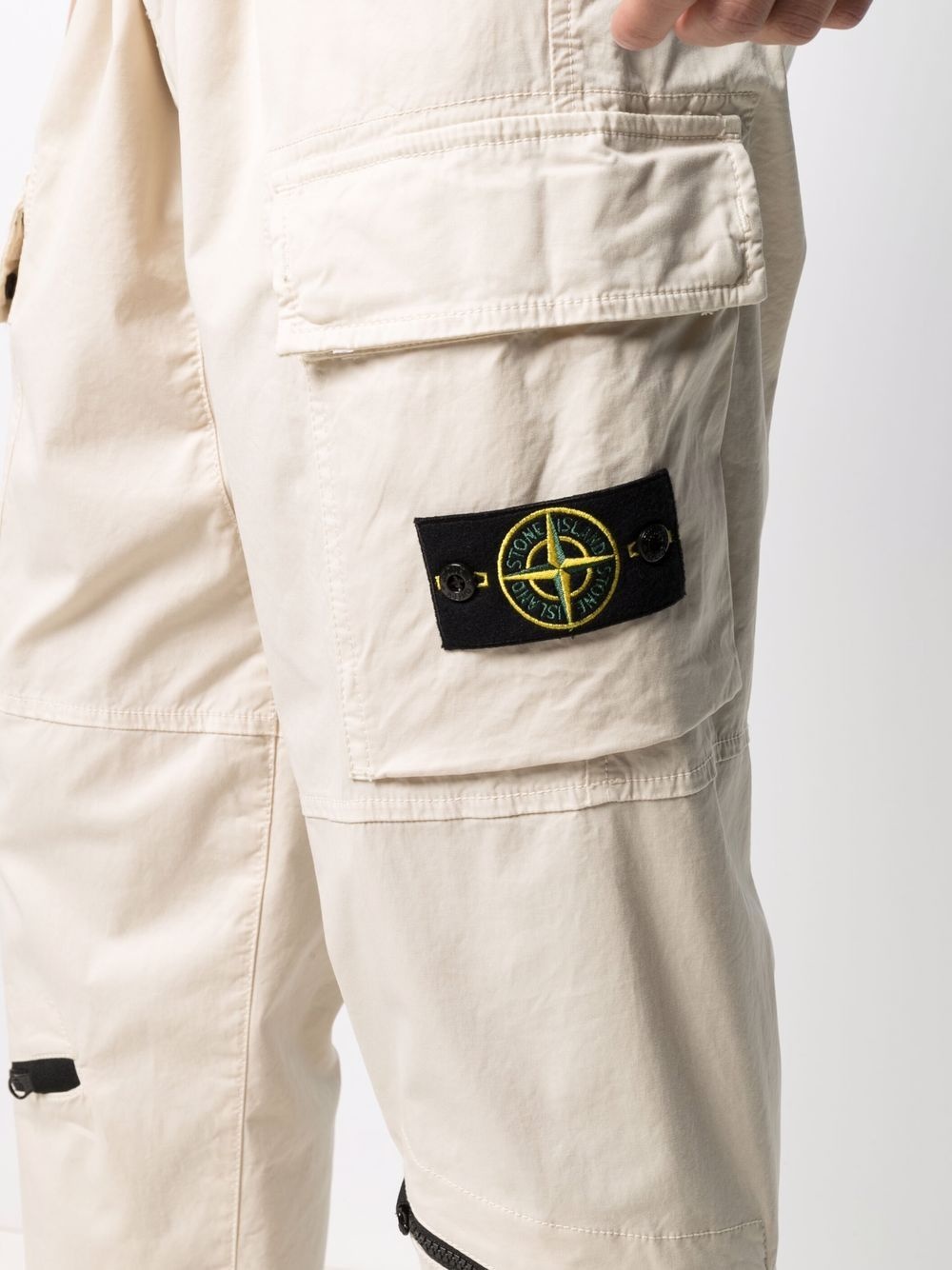 logo patch cargo trousers - 5