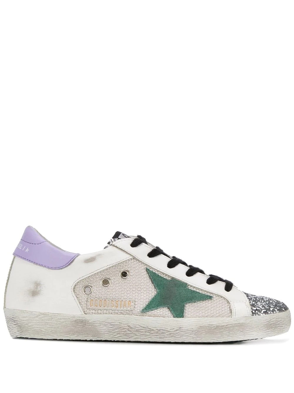 Superstar low-top glitter trainers - 1