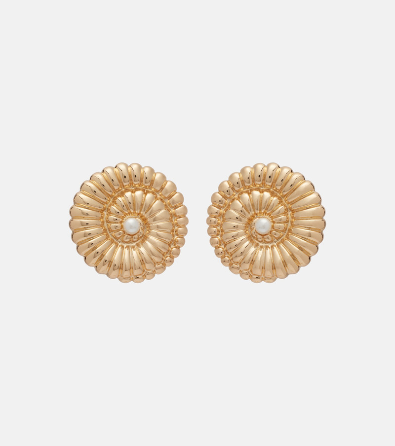 Faux pearl-embellished earrings 1