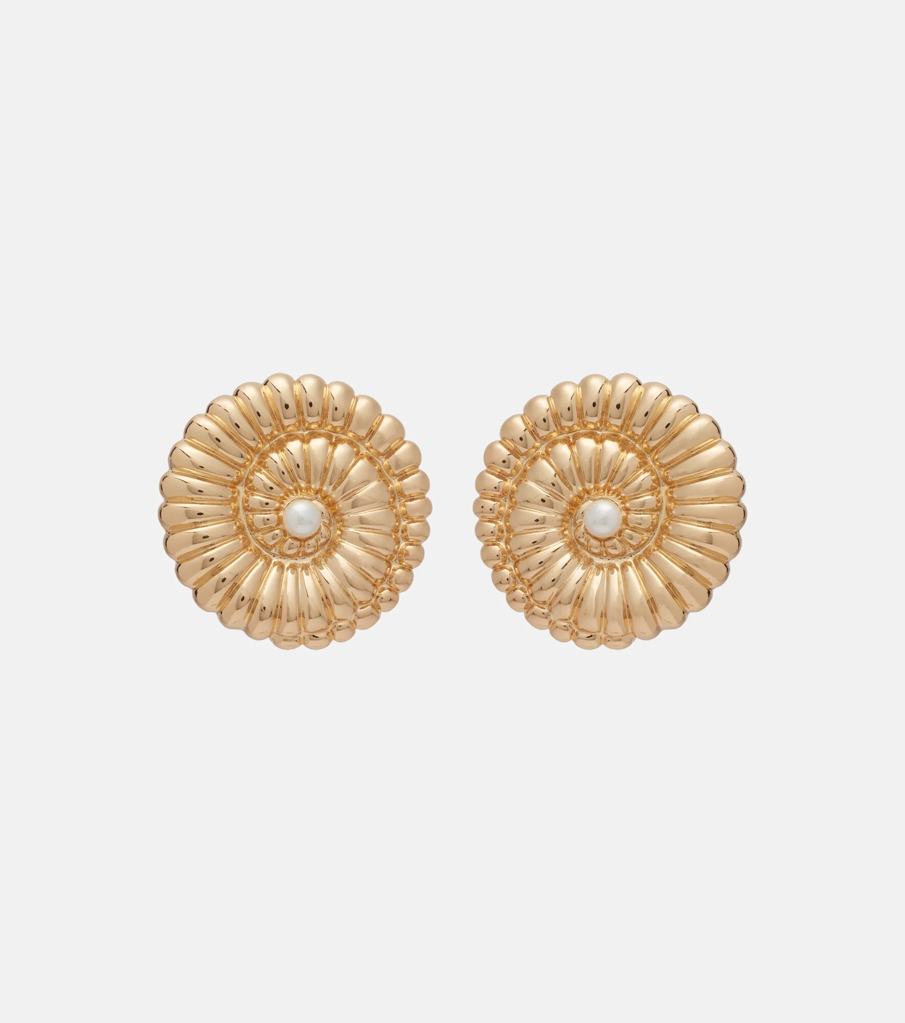 Faux pearl-embellished earrings - 1