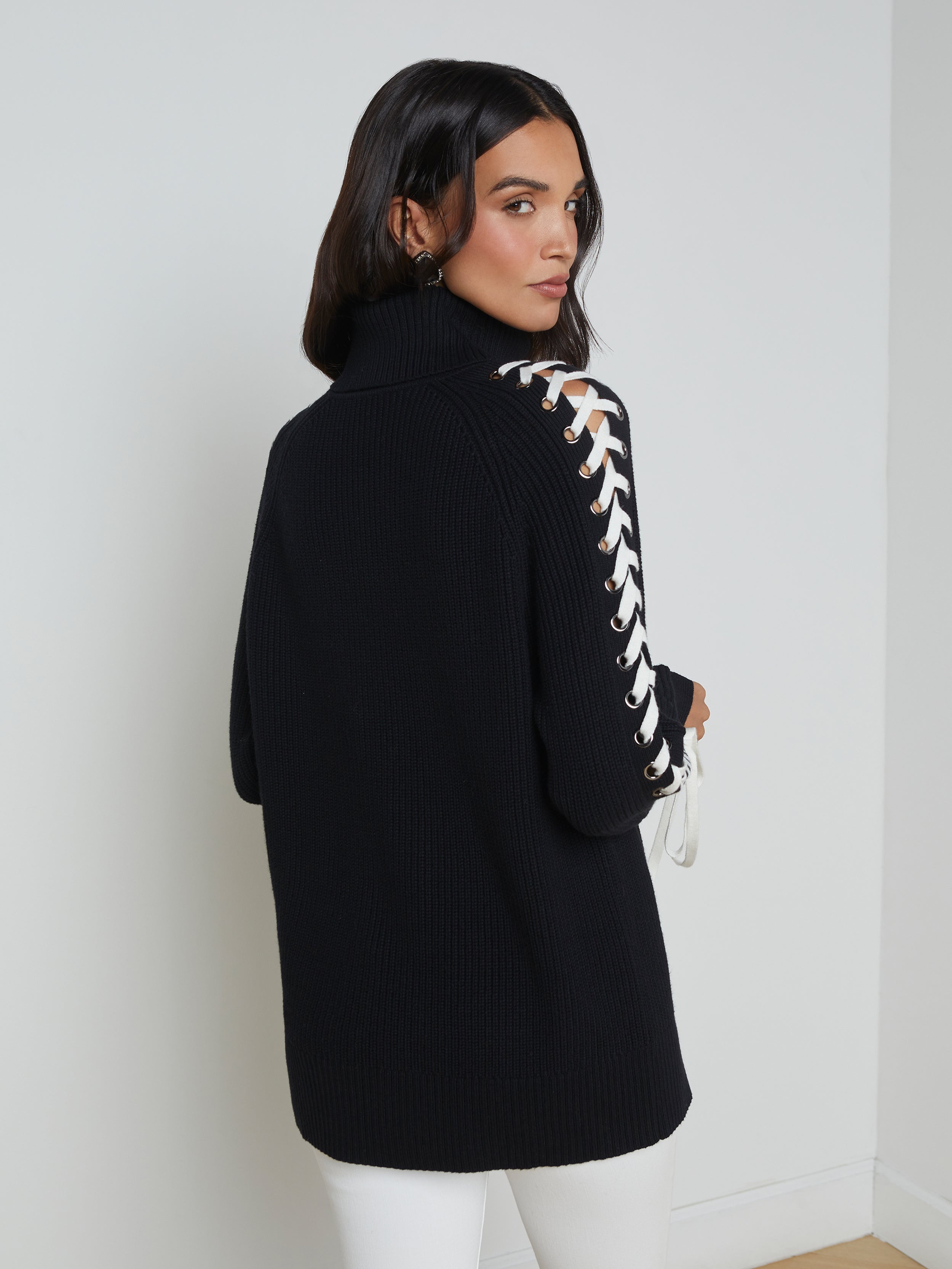 Nola Lace-Up Turtleneck - 5