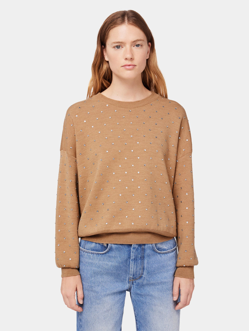 CRYSTALS EMBELLISHED CAMEL JUMPER 3