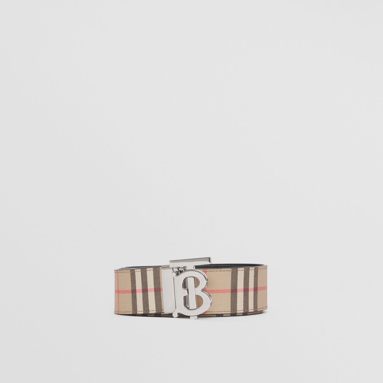 Reversible Monogram Motif Vintage Check Belt - 4