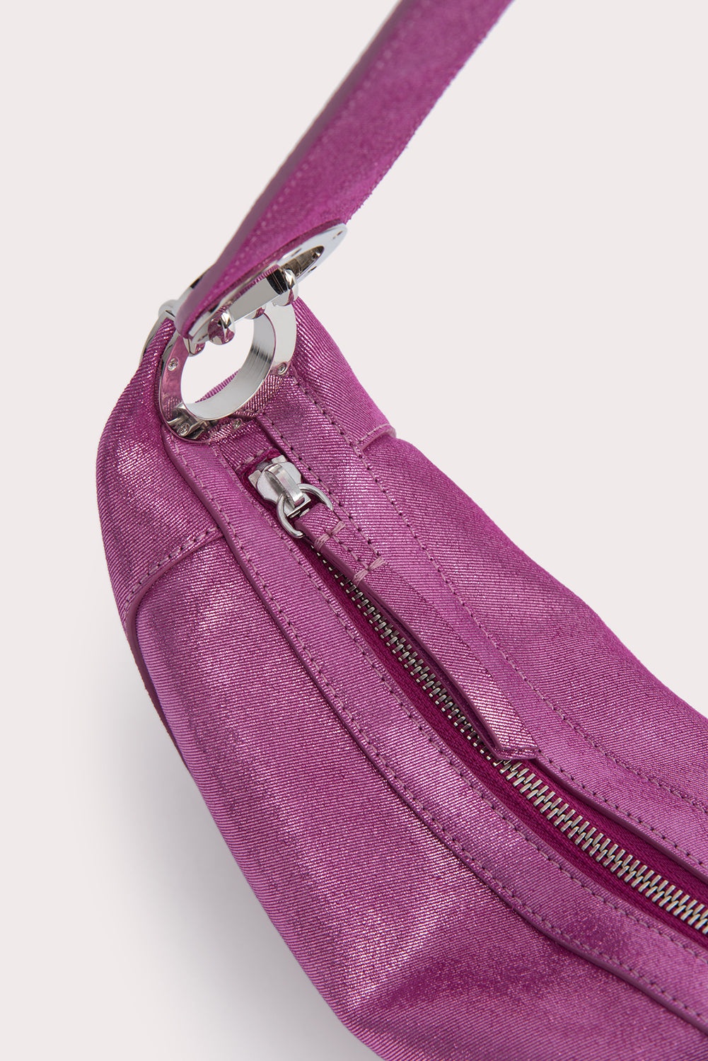 Mini Amira Fuchsia Jeans Lame Leather - 4