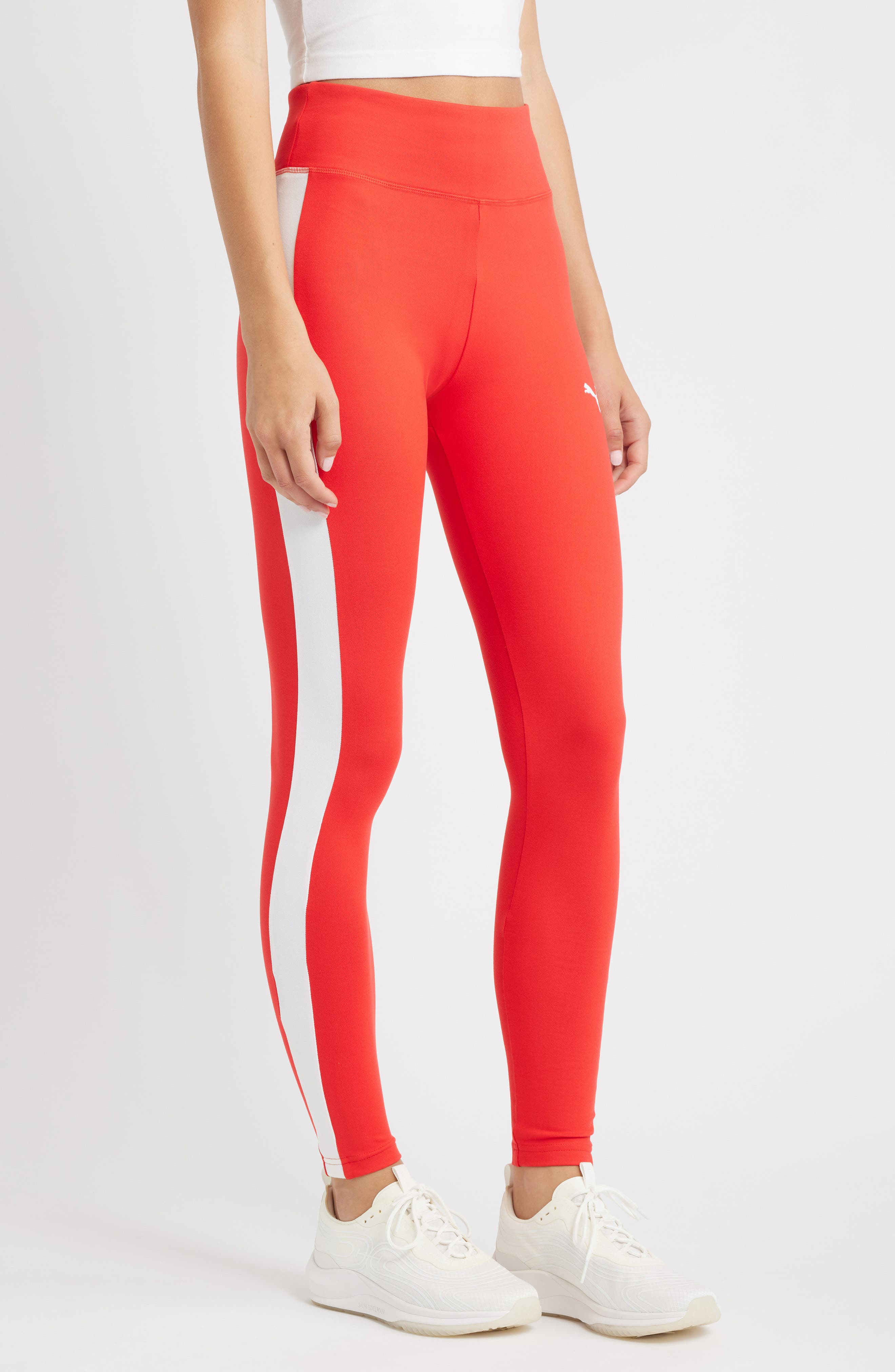 PUMA T7 Leggings in For All Time Red-Puma White at Nordstrom - 3
