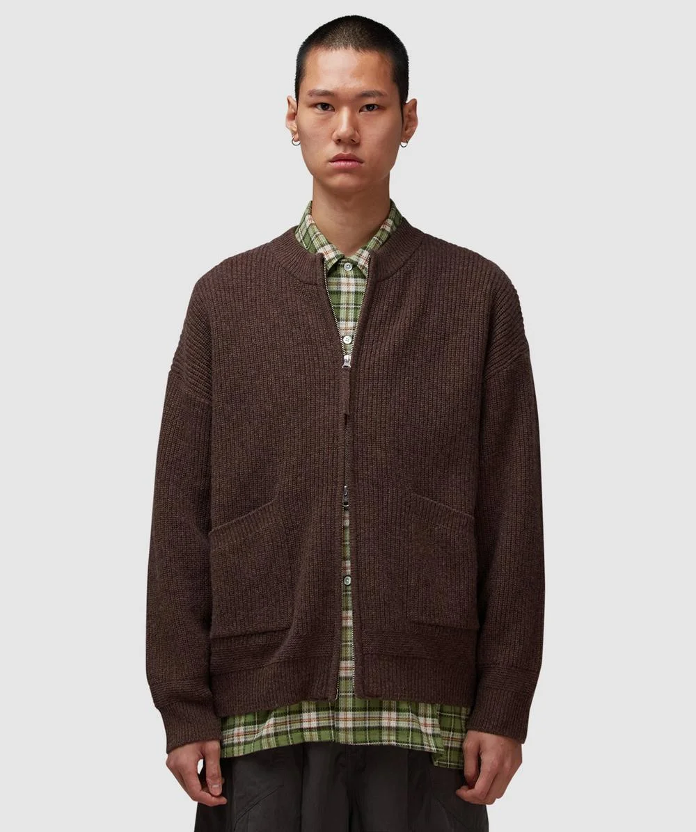 Wool deck zip up cardigan - 1