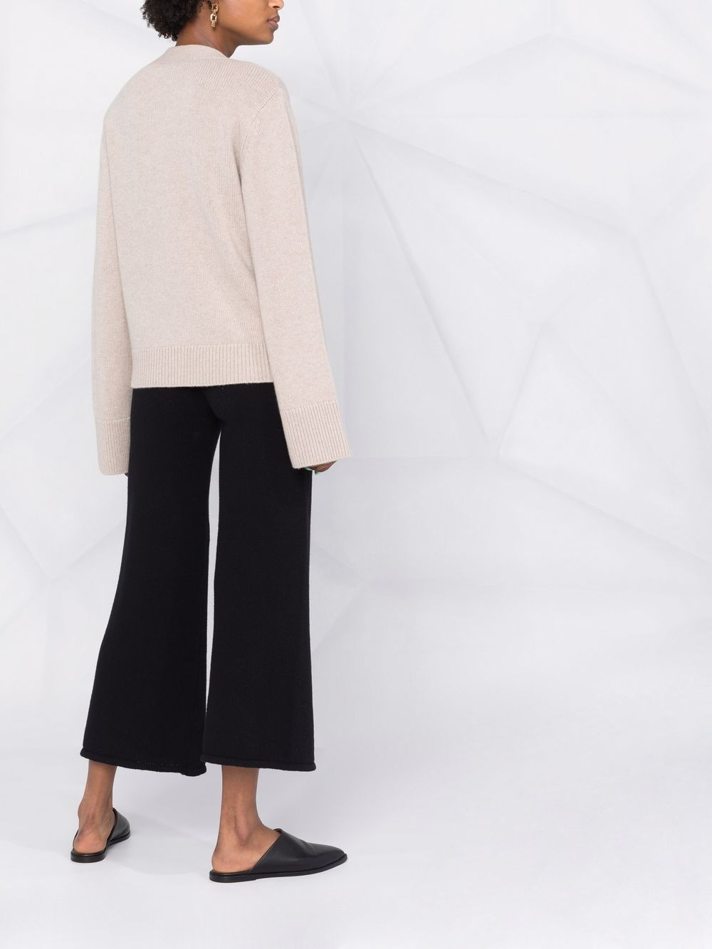 button-down knit cardigan - 6