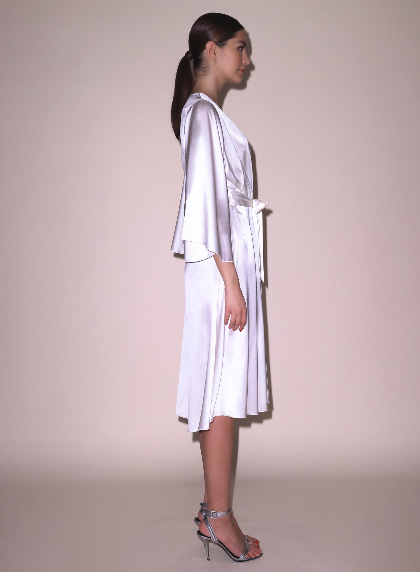 Midi Angel Sleeve Robe - 3