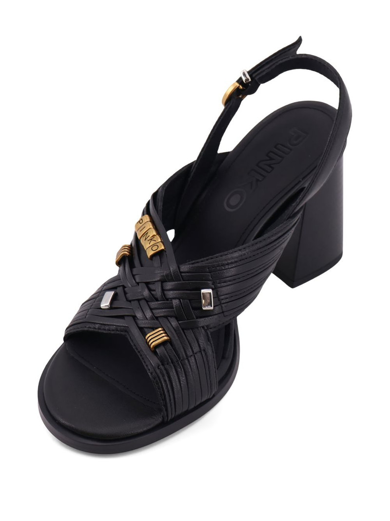 woven-detail heeled sandals 4