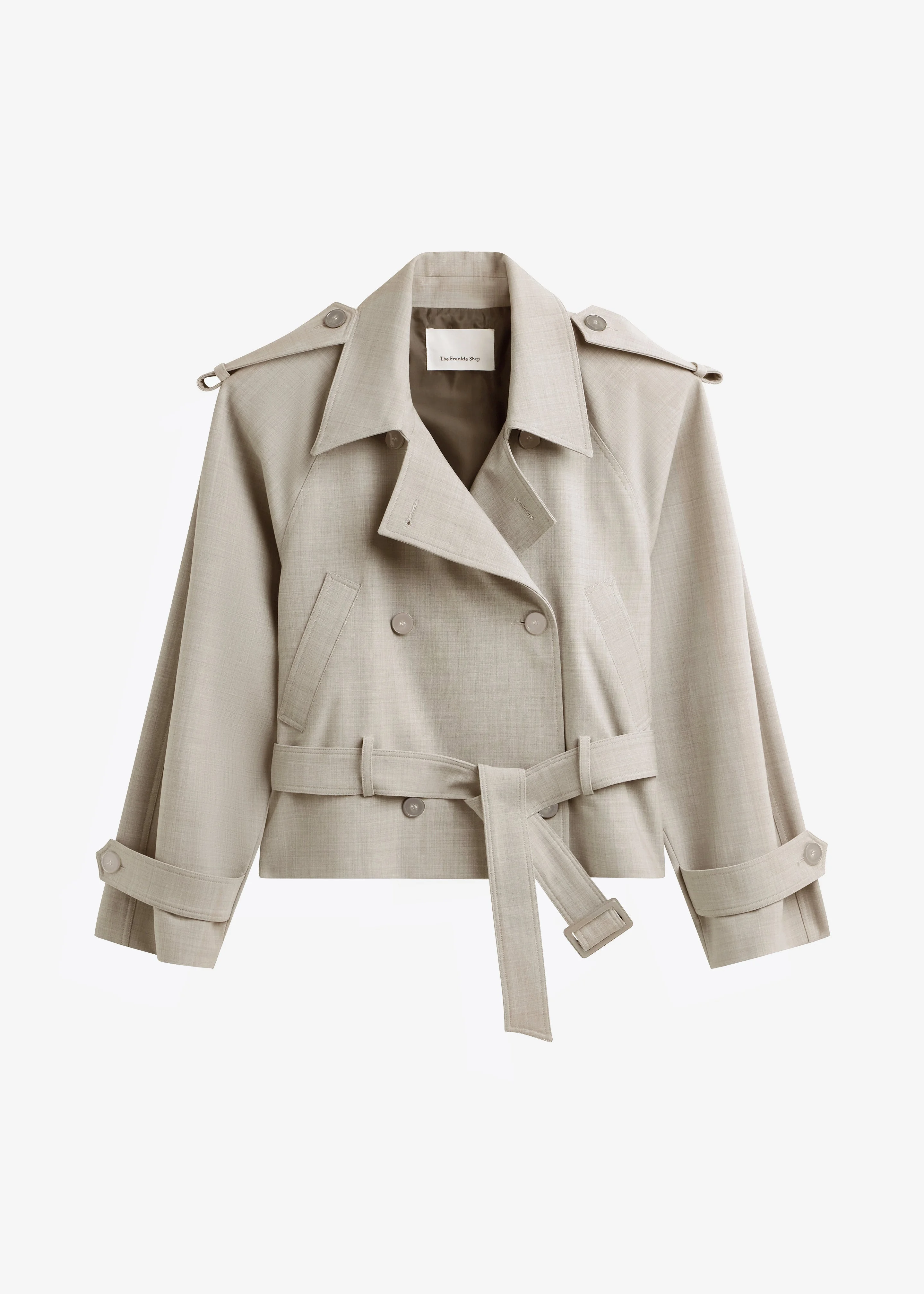 Stan Cropped Trench - Beige Melange - 1