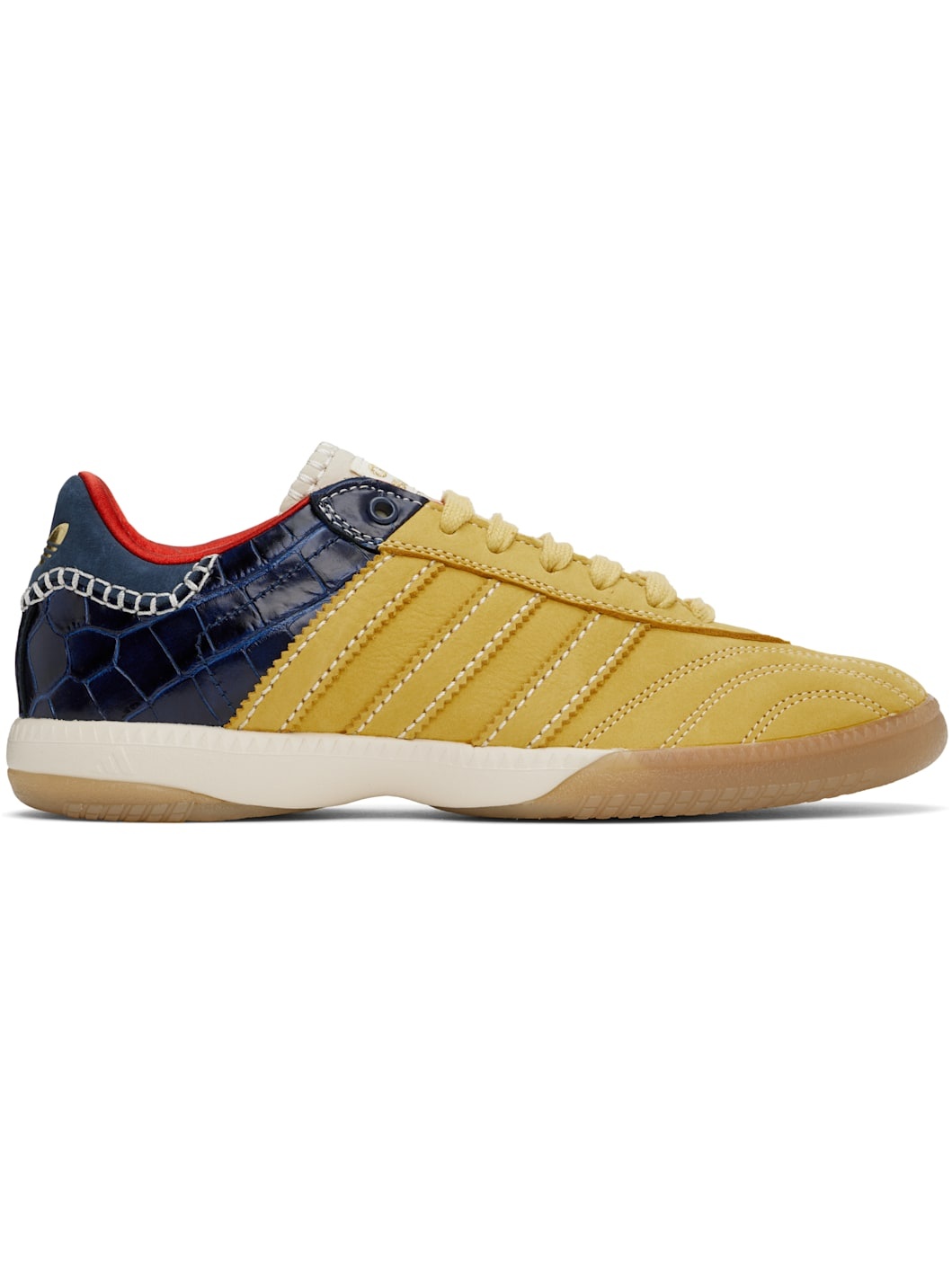 Yellow & Navy adidas Originals Edition MN Samba Sneakers - 1