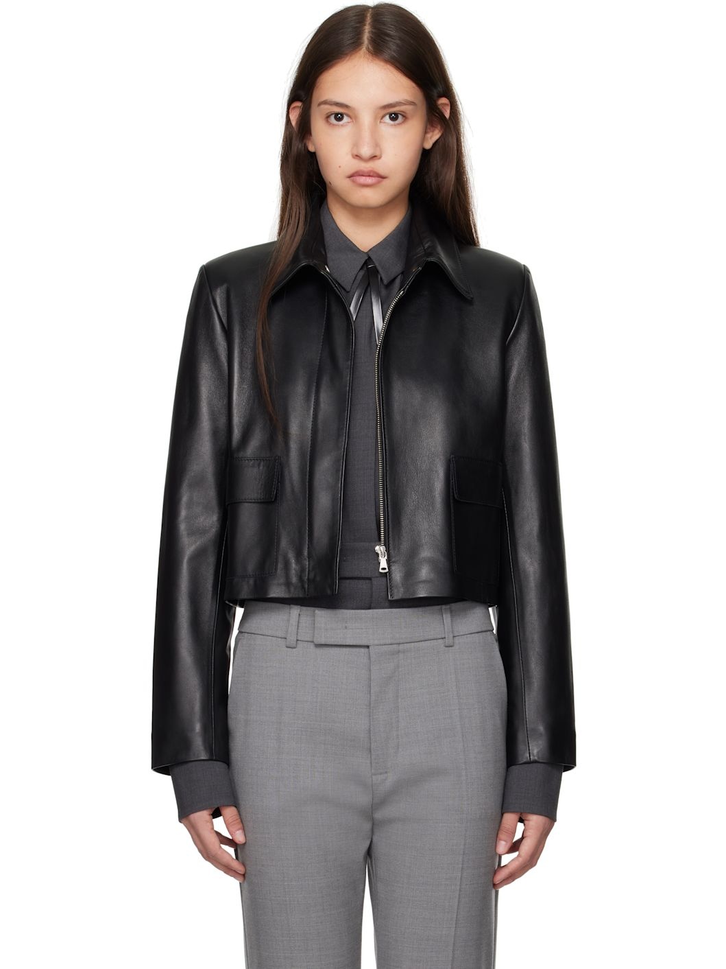 Black Bleeker Leather Jacket - 1