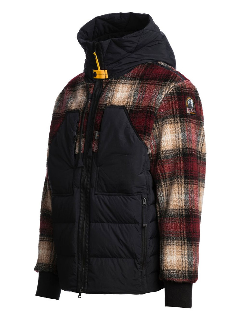 plaid-panel quilted jacket 3