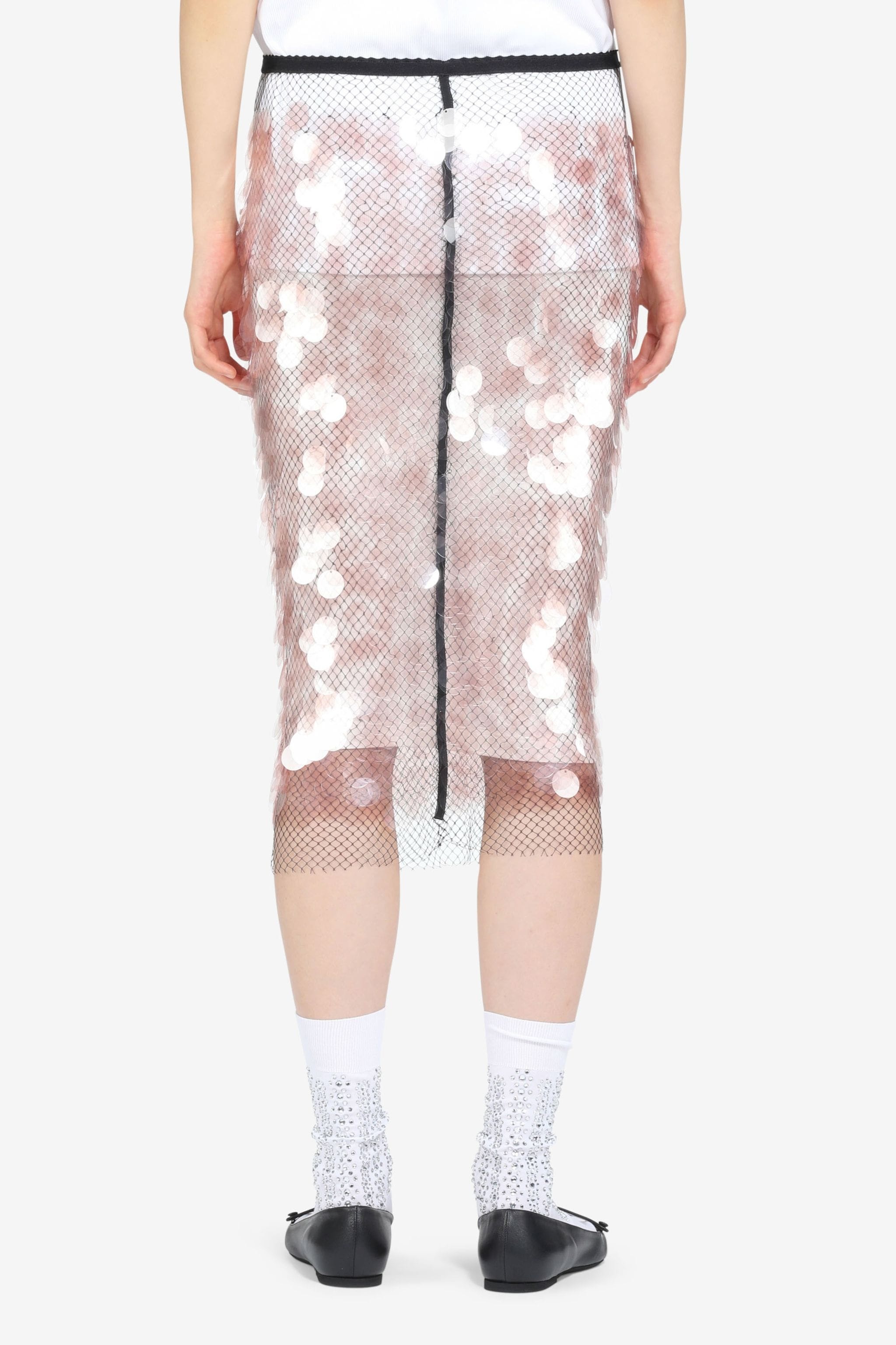 SEQUIN NET SKIRT - 2