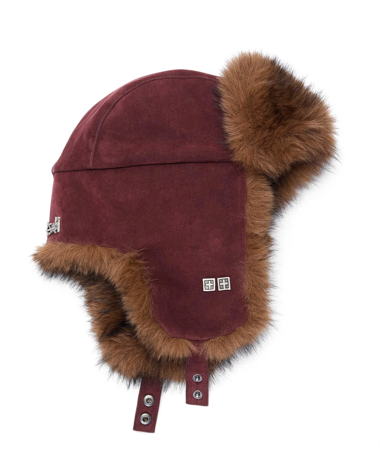 TRAPPER HAT MERLOT FLOCK - 1