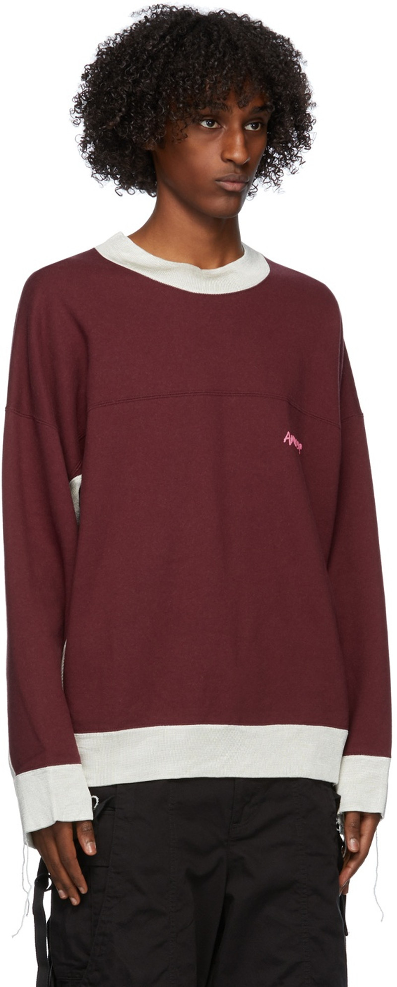 Ambush Red & Beige Mix Sweatshirt outlook